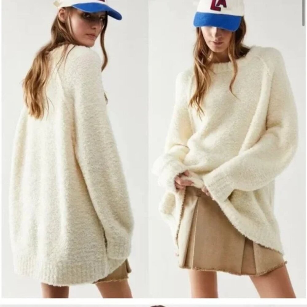 Free People Teddy Sweater Tunic, Small